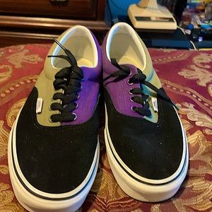 vans olive green and purple